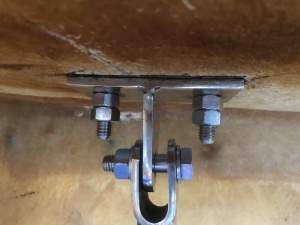 Chainplates of a sailboat